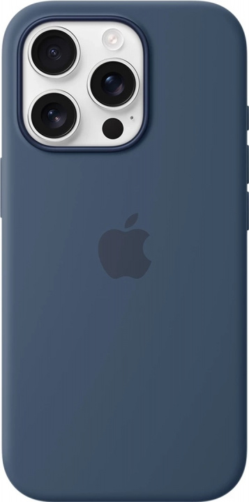 Apple iPhone 16 Pro Silicone Case with MagSafe - Denim in de groep SMARTPHONE & TABLETS / Mobielbescherming / Apple / iPhone 16 bij TP E-commerce Nordic AB (A22945)
