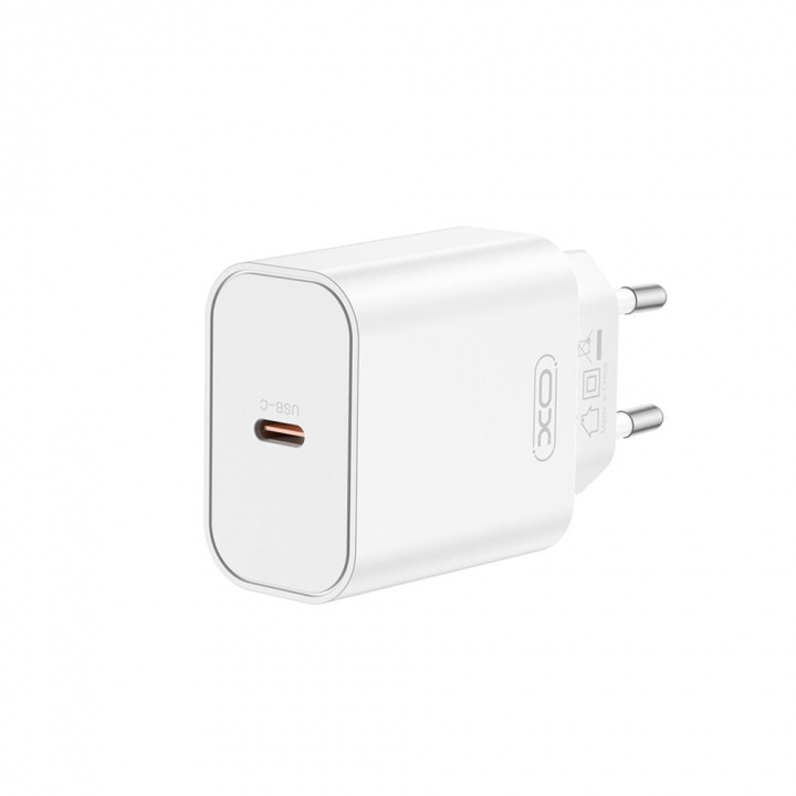 XO wall charger CE32 PD 20W 1x USB-C white in de groep SMARTPHONE & TABLETS / Opladers & Kabels / Wandoplader / Wandoplader Type C bij TP E-commerce Nordic AB (A22961)