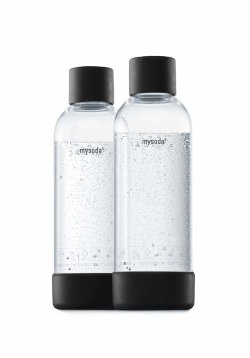 Mysoda PET-flaska 1L 2-pack, Black in de groep HUISHOUDEN & TUIN / Huishoudelijke apparaten / Water & Sap / Carbonatatiemachines / Accessoires bij TP E-commerce Nordic AB (A22975)