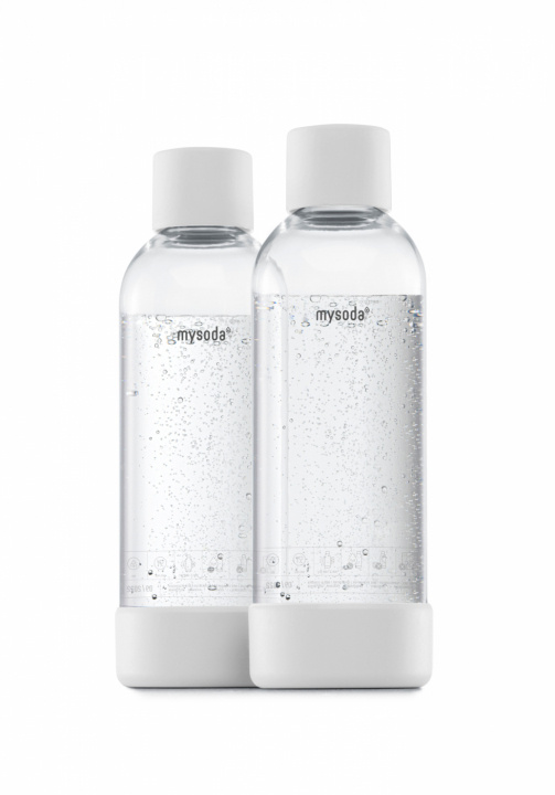 Mysoda PET-flaska 1L 2-pack, White in de groep HUISHOUDEN & TUIN / Huishoudelijke apparaten / Water & Sap / Carbonatatiemachines / Accessoires bij TP E-commerce Nordic AB (A22976)