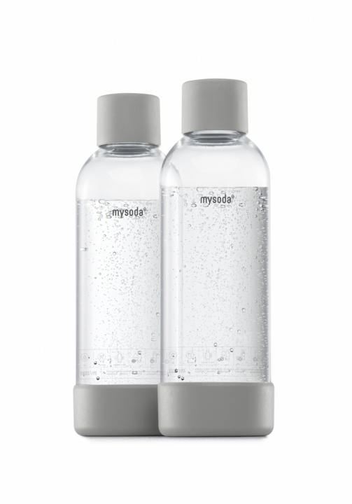 Mysoda PET-flaska 1L 2-pack, Grey in de groep HUISHOUDEN & TUIN / Huishoudelijke apparaten / Water & Sap / Carbonatatiemachines / Accessoires bij TP E-commerce Nordic AB (A22977)