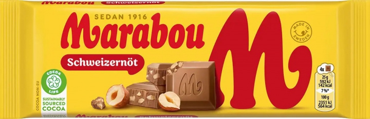 Marabou Schweizernöt 100g in de groep SPORT, VRIJE TIJD & HOBBY / Leuke dingen / Snoep bij TP E-commerce Nordic AB (A22990)
