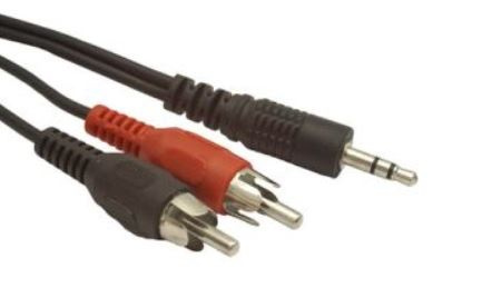 3,5mm ljudkabel hona - 2x RCA hane 1.5 m in de groep HOME ELECTRONICS / Kabels & Adapters / RCA / Adapters bij TP E-commerce Nordic AB (A23001)