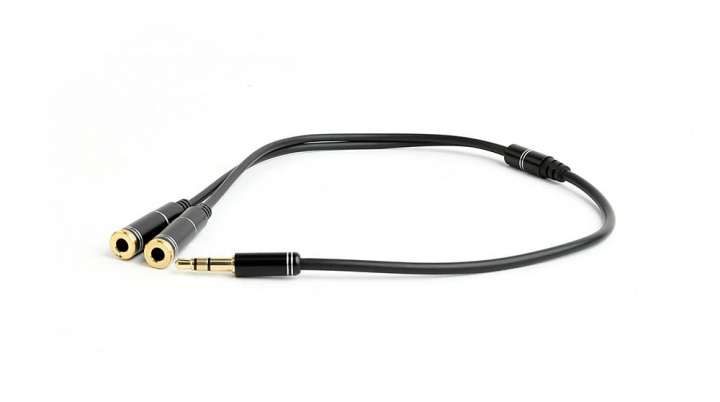 Gembird 3.5mm audio Y-splitter kabel 10cm - Svart in de groep HOME ELECTRONICS / Kabels & Adapters / Audio Analoog / Adapters bij TP E-commerce Nordic AB (A23023)
