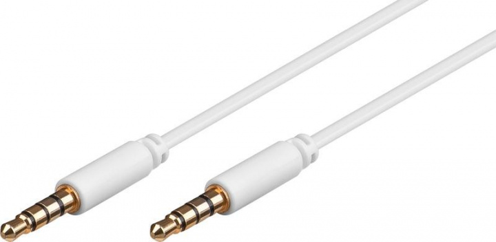Vergulde audiokabel 3,5mm male - 3,5mm male, 2 m in de groep HOME ELECTRONICS / Kabels & Adapters / Audio Analoog / 3.5 mm bij TP E-commerce Nordic AB (A23031)