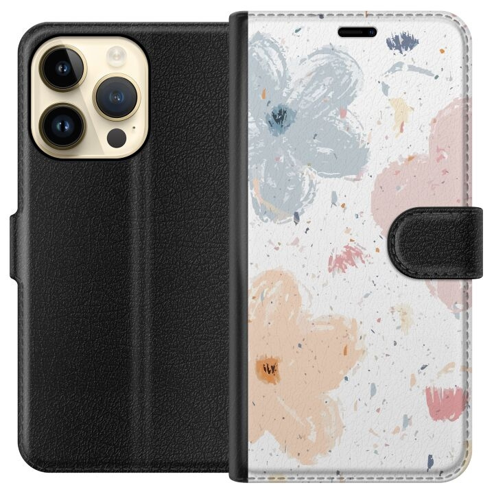 Portemonnee-hoesje voor Apple iPhone 15 Pro met Bloemen ontwerp in de groep SMARTPHONE & TABLETS / Mobielbescherming / Apple / iPhone 15 bij TP E-commerce Nordic AB (A50876)