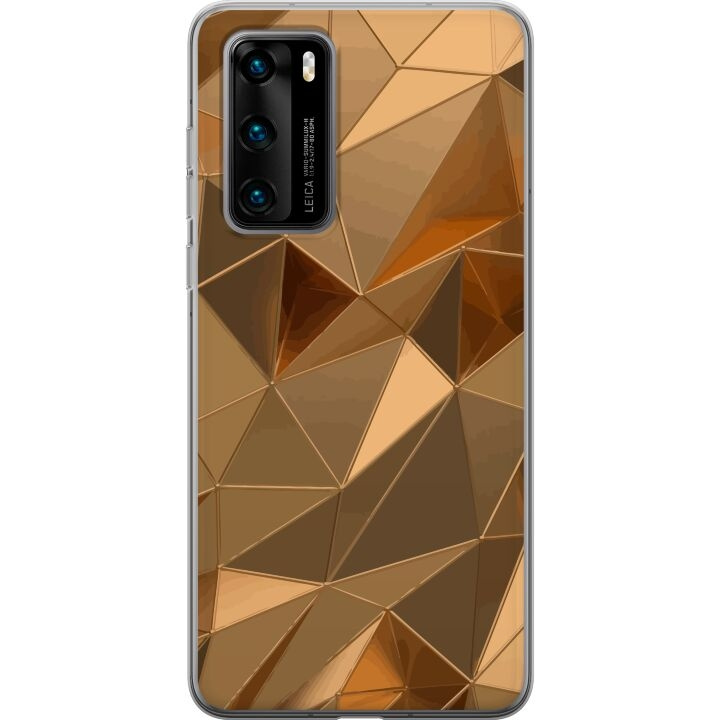 Mobiele hoes voor Huawei P40 met 3D Goud ontwerp in de groep SMARTPHONE & TABLETS / Mobielbescherming / Huawei/Honor bij TP E-commerce Nordic AB (A53372)