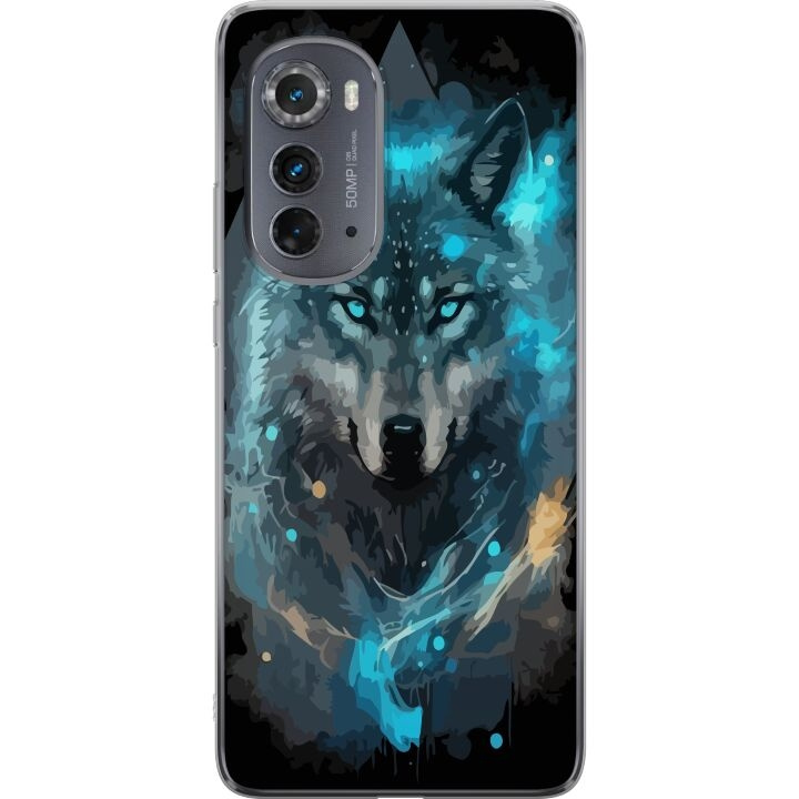 Mobiele hoes voor Motorola Edge (2022) met Wolf ontwerp in de groep SMARTPHONE & TABLETS / Mobielbescherming / Motorola bij TP E-commerce Nordic AB (A54103)