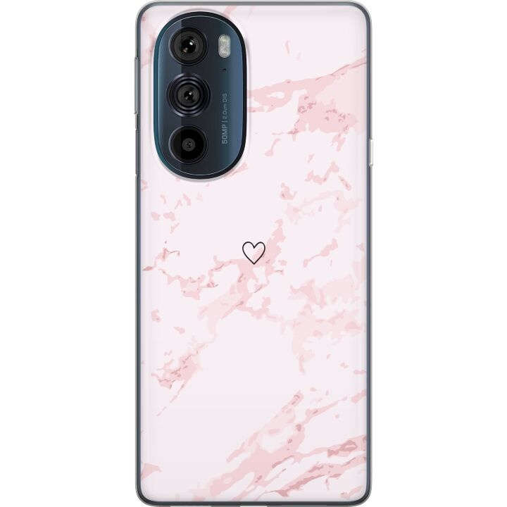 Mobiele hoes voor Motorola Edge 30 Pro met Roze Hart ontwerp in de groep SMARTPHONE & TABLETS / Mobielbescherming / Motorola bij TP E-commerce Nordic AB (A54202)