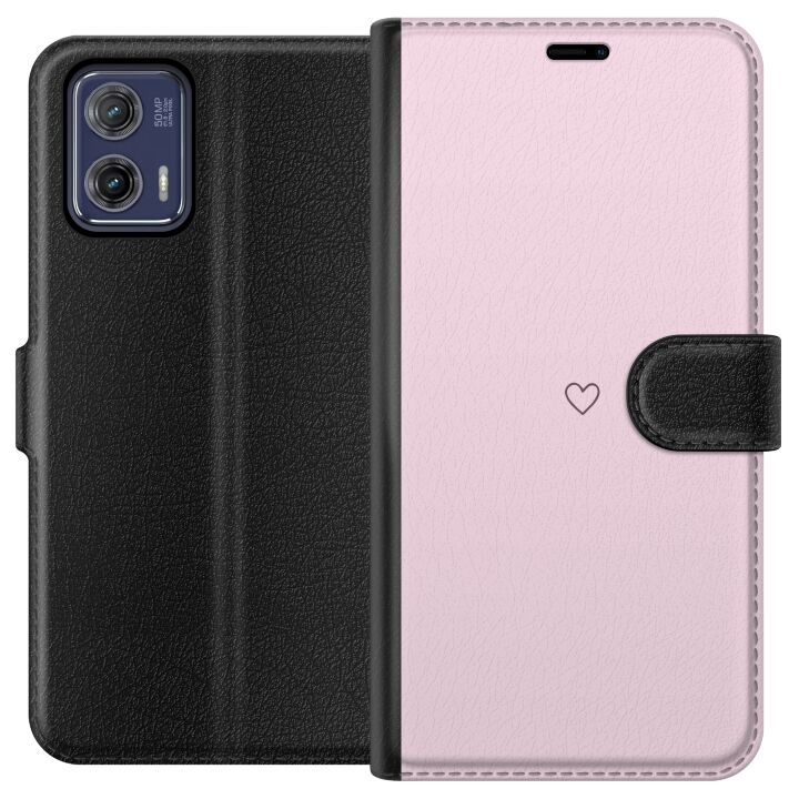 Portemonnee-hoesje voor Motorola Moto G73 met Hart ontwerp in de groep SMARTPHONE & TABLETS / Mobielbescherming / Motorola bij TP E-commerce Nordic AB (A55386)