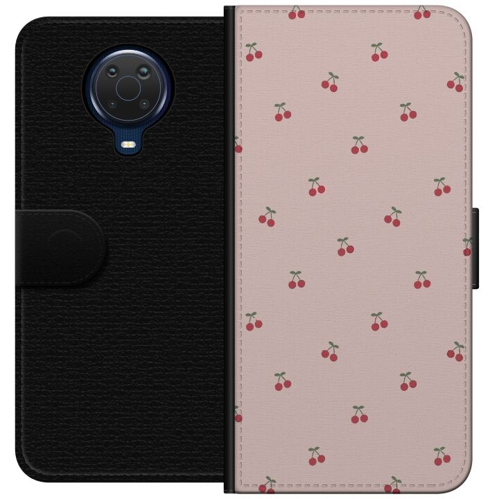 Portemonnee-hoesje voor Nokia G20 met Kersen ontwerp in de groep SMARTPHONE & TABLETS / Mobielbescherming / Nokia/Microsoft bij TP E-commerce Nordic AB (A55941)