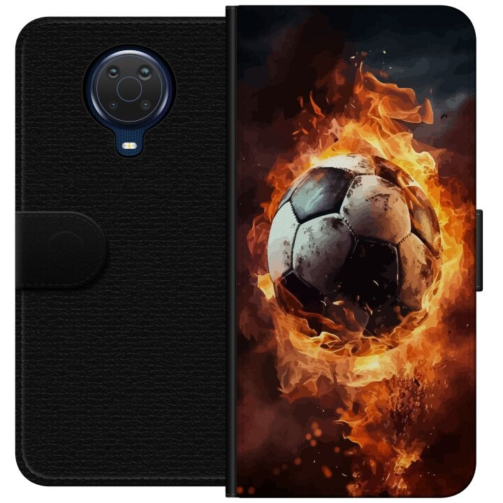 Portemonnee-hoesje voor Nokia G20 met Voetbal ontwerp in de groep SMARTPHONE & TABLETS / Mobielbescherming / Nokia/Microsoft bij TP E-commerce Nordic AB (A55955)