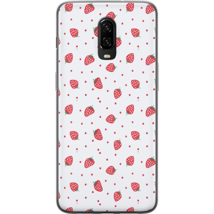Mobiele hoes voor OnePlus 6T met Aardbeien ontwerp in de groep SMARTPHONE & TABLETS / Mobielbescherming / OnePlus bij TP E-commerce Nordic AB (A56572)