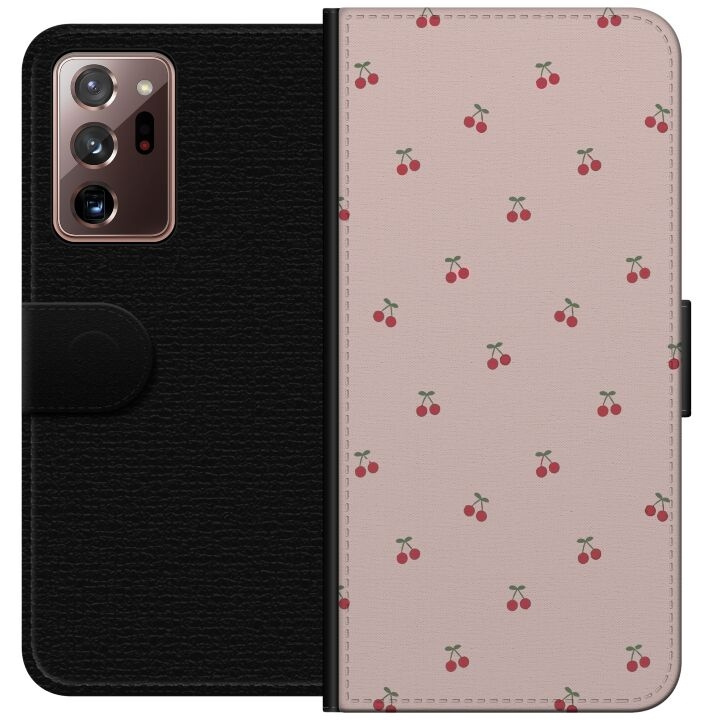Portemonnee-hoesje voor Samsung Galaxy Note20 Ultra met Kersen ontwerp in de groep SMARTPHONE & TABLETS / Mobielbescherming / Samsung bij TP E-commerce Nordic AB (A60693)