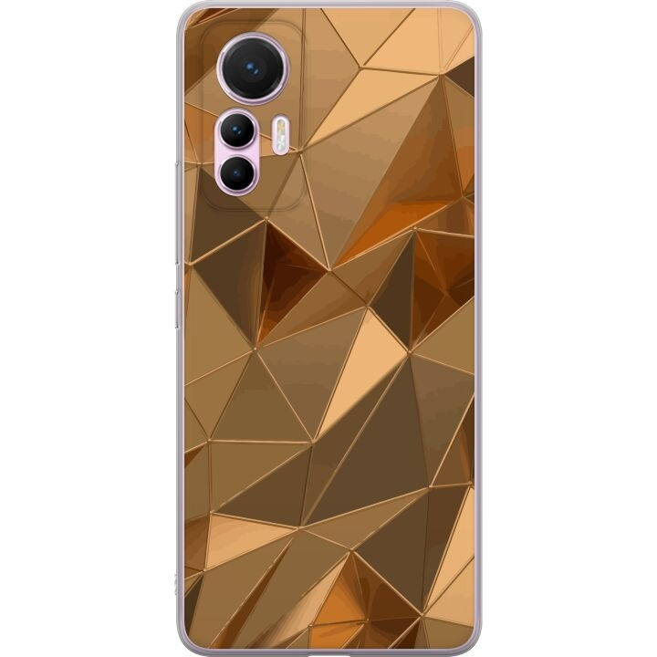 Mobiele hoes voor Xiaomi 12 Lite met 3D Goud ontwerp in de groep SMARTPHONE & TABLETS / Mobielbescherming / Xiaomi bij TP E-commerce Nordic AB (A63896)