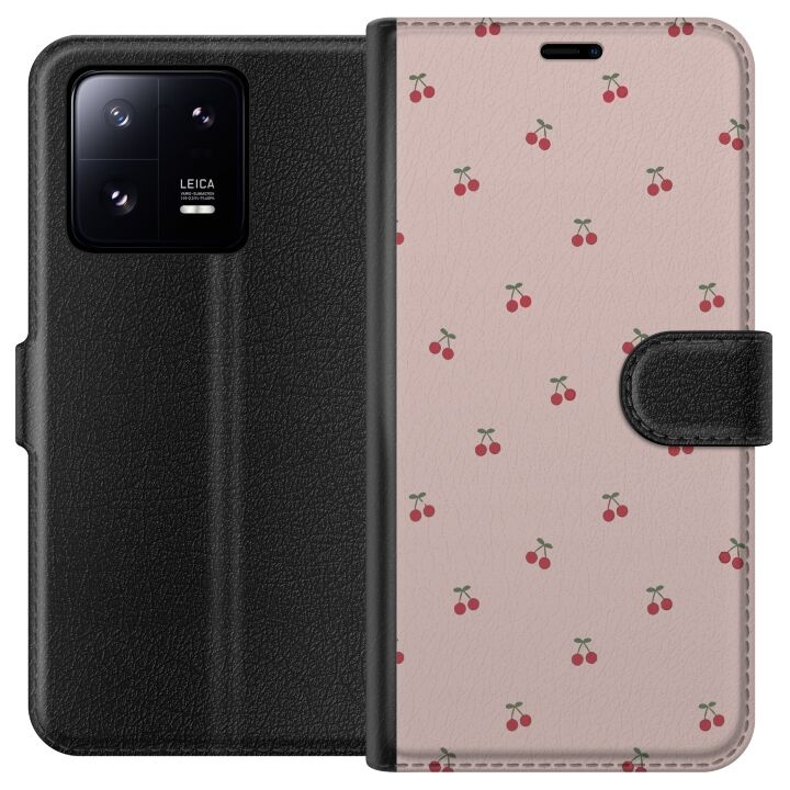 Portemonnee-hoesje voor Xiaomi 13 Pro met Kersen ontwerp in de groep SMARTPHONE & TABLETS / Mobielbescherming / Xiaomi bij TP E-commerce Nordic AB (A64176)