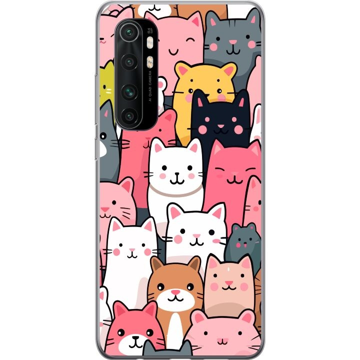 Mobiele hoes voor Xiaomi Mi Note 10 Lite met Kattenpatroon ontwerp in de groep SMARTPHONE & TABLETS / Mobielbescherming / Xiaomi bij TP E-commerce Nordic AB (A65068)