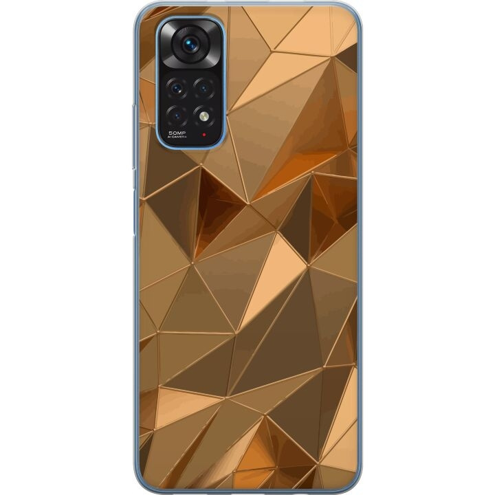 Mobiele hoes voor Xiaomi Redmi Note 11 met 3D Goud ontwerp in de groep SMARTPHONE & TABLETS / Mobielbescherming / Xiaomi bij TP E-commerce Nordic AB (A66110)