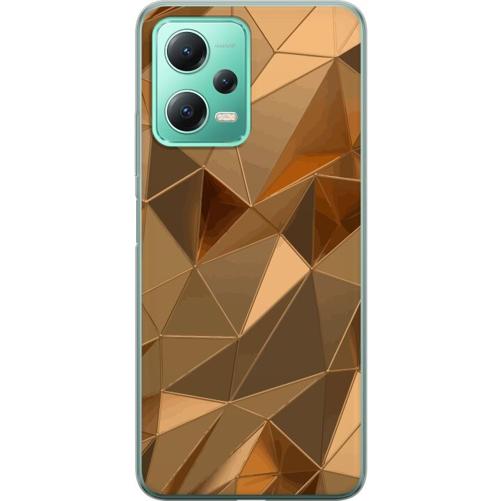 Mobiele hoes voor Xiaomi Redmi Note 12 met 3D Goud ontwerp in de groep SMARTPHONE & TABLETS / Mobielbescherming / Xiaomi bij TP E-commerce Nordic AB (A66272)