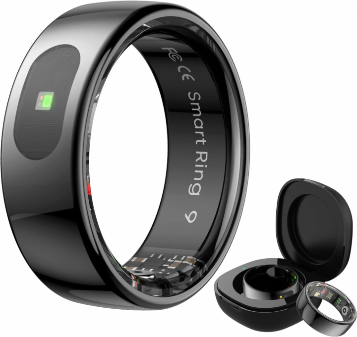 Smart Ring strl 10, Svart in de groep SPORT, VRIJE TIJD & HOBBY / Smartwatch & Activiteitsmeters / Activiteitsarmbanden bij TP E-commerce Nordic AB (A70051)