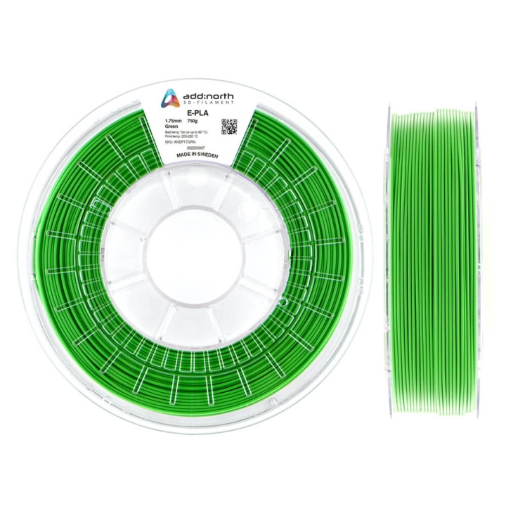 ADDNORTH E-PLA 1.75mm 750g Green in de groep COMPUTERS & RANDAPPARATUUR / Printers & Accessoires / Printers / 3D-printer en Accessoires / Tillbehör bij TP E-commerce Nordic AB (C00066)