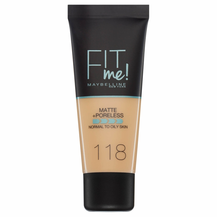 Maybelline Fit Me Matte + Poreless Foundation - 118 Nude in de groep BEAUTY & HEALTH / Makeup / Make-up gezicht / Foundation bij TP E-commerce Nordic AB (C00075)