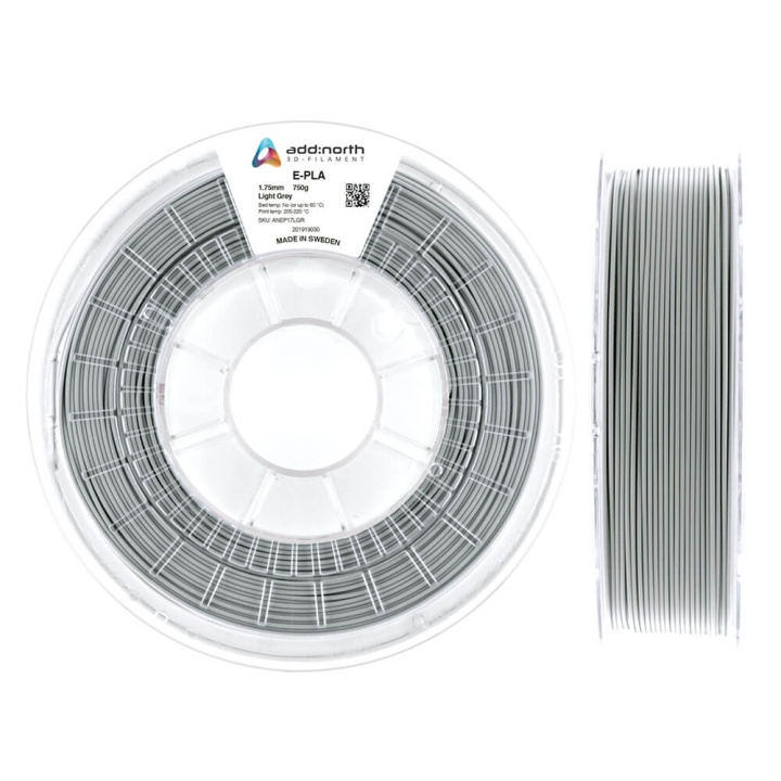 ADDNORTH E-PLA 1.75mm 750g Light Grey in de groep COMPUTERS & RANDAPPARATUUR / Printers & Accessoires / Printers / 3D-printer en Accessoires / Tillbehör bij TP E-commerce Nordic AB (C00095)