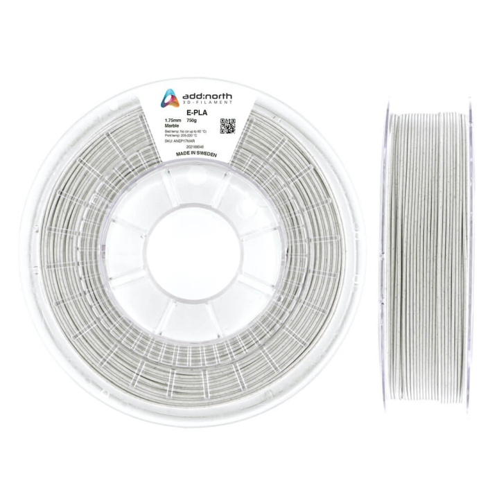 ADDNORTH E-PLA 1.75mm 750g Marble in de groep COMPUTERS & RANDAPPARATUUR / Printers & Accessoires / Printers / 3D-printer en Accessoires / Tillbehör bij TP E-commerce Nordic AB (C00098)