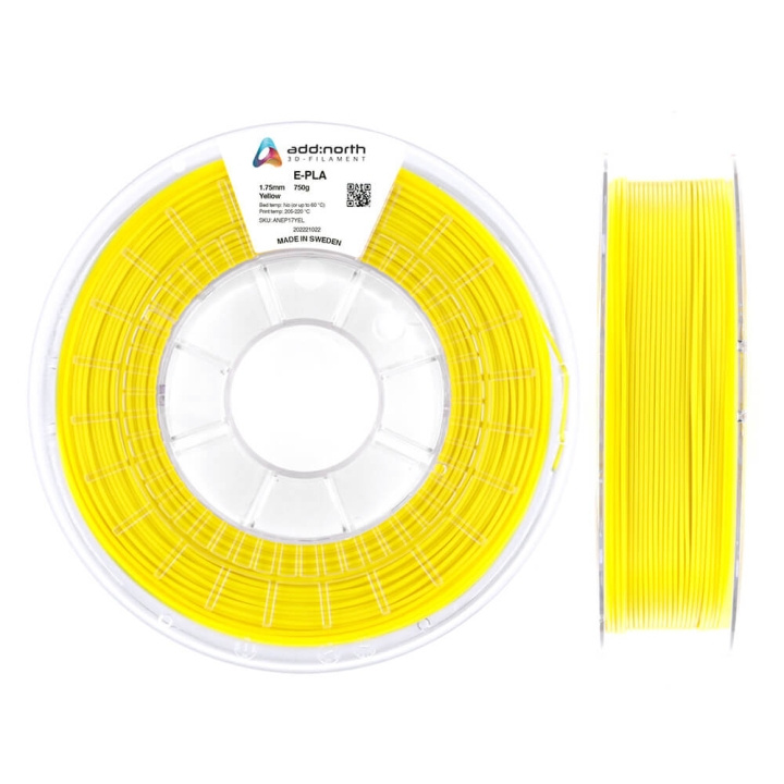 ADDNORTH E-PLA 1.75mm 750g Yellow in de groep COMPUTERS & RANDAPPARATUUR / Printers & Accessoires / Printers / 3D-printer en Accessoires / Tillbehör bij TP E-commerce Nordic AB (C00104)