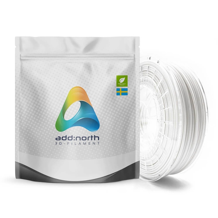 ADDNORTH E-PLA 1.75mm 2300g White in de groep COMPUTERS & RANDAPPARATUUR / Printers & Accessoires / Printers / 3D-printer en Accessoires / Tillbehör bij TP E-commerce Nordic AB (C00107)