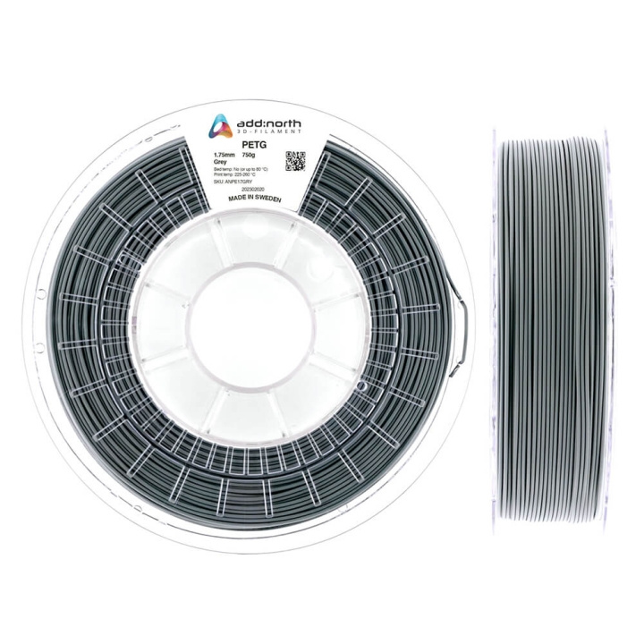 ADDNORTH PETG 1.75mm 750g Grey in de groep COMPUTERS & RANDAPPARATUUR / Printers & Accessoires / Printers / 3D-printer en Accessoires / Tillbehör bij TP E-commerce Nordic AB (C00116)