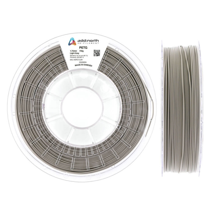 ADDNORTH PETG 1.75mm 750g Light Grey in de groep COMPUTERS & RANDAPPARATUUR / Printers & Accessoires / Printers / 3D-printer en Accessoires / Tillbehör bij TP E-commerce Nordic AB (C00117)