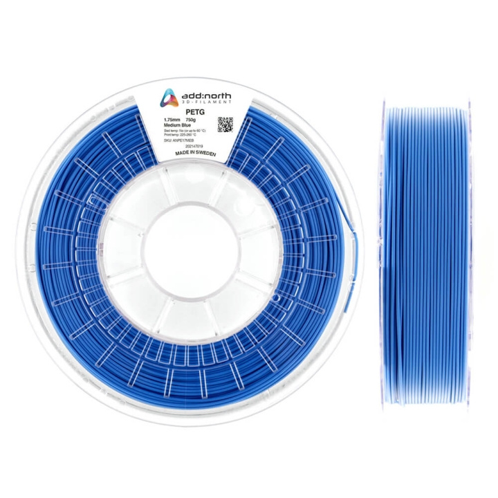 ADDNORTH PETG 1.75mm 750g Medium Blue in de groep COMPUTERS & RANDAPPARATUUR / Printers & Accessoires / Printers / 3D-printer en Accessoires / Tillbehör bij TP E-commerce Nordic AB (C00119)