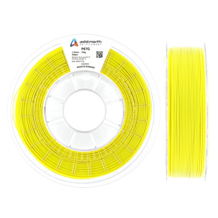 ADDNORTH PETG 1.75mm 750g Yellow in de groep COMPUTERS & RANDAPPARATUUR / Printers & Accessoires / Printers / 3D-printer en Accessoires / Tillbehör bij TP E-commerce Nordic AB (C00123)