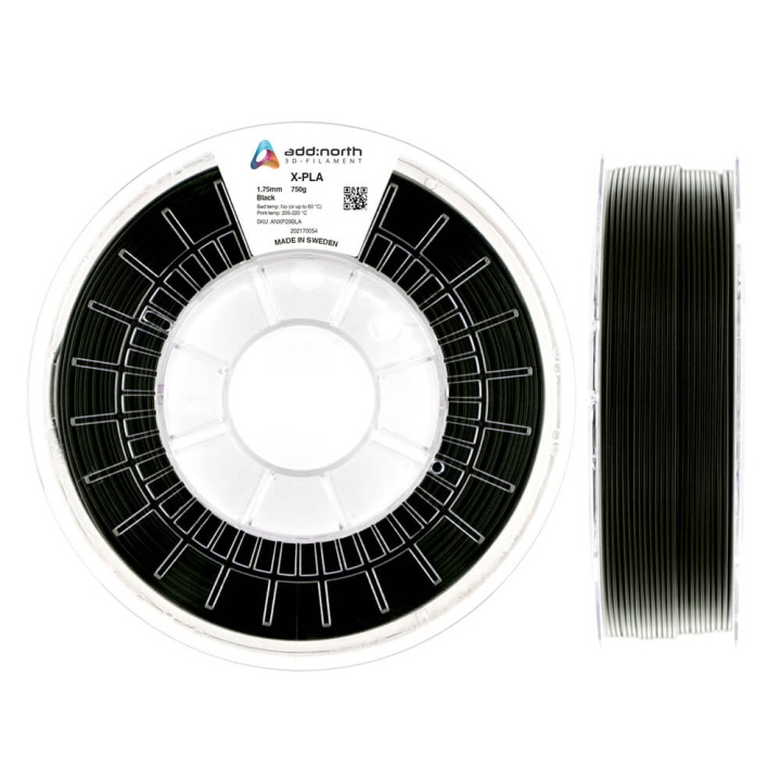 ADDNORTH X-PLA 1.75mm 750g Black in de groep COMPUTERS & RANDAPPARATUUR / Printers & Accessoires / Printers / 3D-printer en Accessoires / Tillbehör bij TP E-commerce Nordic AB (C00142)