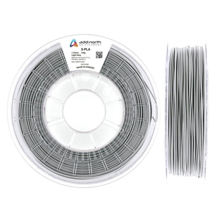 ADDNORTH X-PLA 1.75mm 750g Light Grey in de groep COMPUTERS & RANDAPPARATUUR / Printers & Accessoires / Printers / 3D-printer en Accessoires / Tillbehör bij TP E-commerce Nordic AB (C00143)