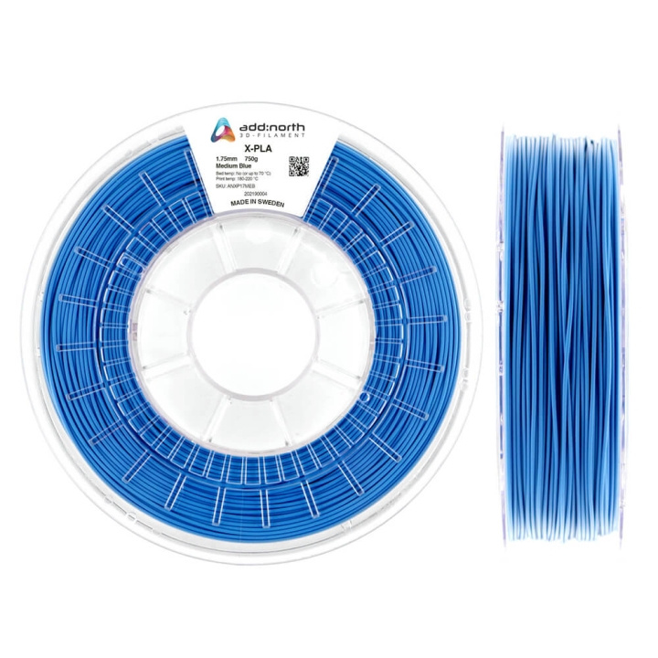 ADDNORTH X-PLA 1.75mm 750g Medium Blue in de groep COMPUTERS & RANDAPPARATUUR / Printers & Accessoires / Printers / 3D-printer en Accessoires / Tillbehör bij TP E-commerce Nordic AB (C00144)