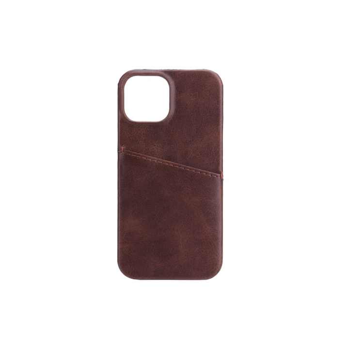 ONSALA Mobile Cover Brown with Cardpocket iPhone 13 Mini in de groep SMARTPHONE & TABLETS / Mobielbescherming / Apple / iPhone 13 Mini / Hoesjes bij TP E-commerce Nordic AB (C00178)