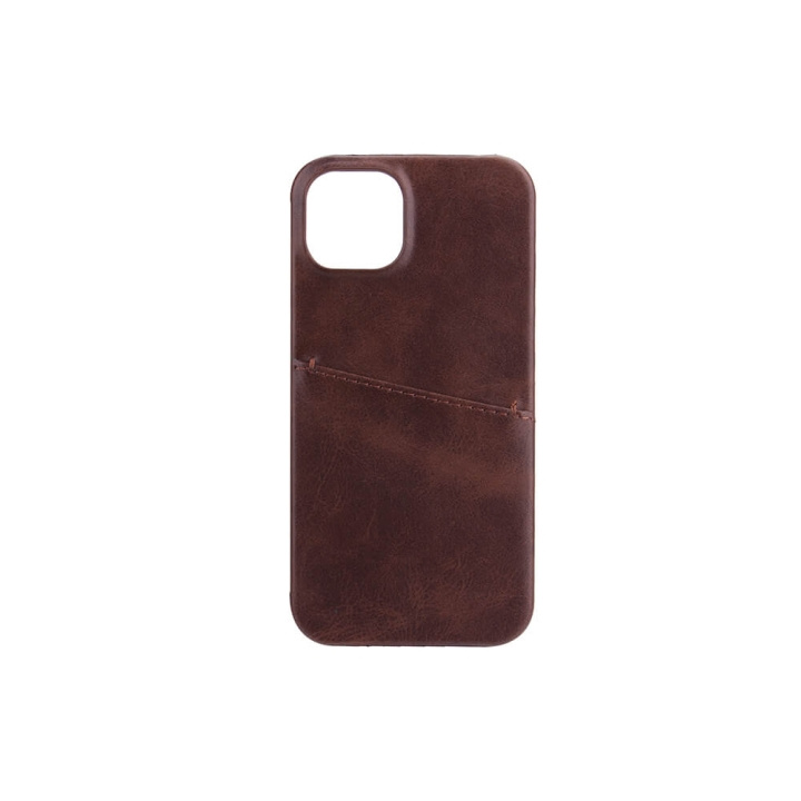 ONSALA Mobile Cover Brown with Cardpocket iPhone 13 in de groep SMARTPHONE & TABLETS / Mobielbescherming / Apple / iPhone 13 / Hoesjes bij TP E-commerce Nordic AB (C00179)