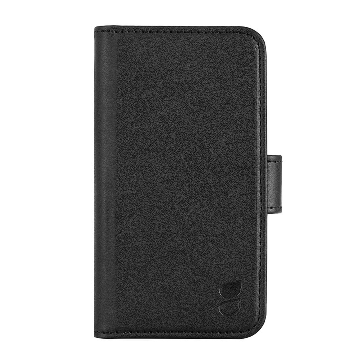 GEAR Wallet Black 3 Cardpockets iPhone 13 Mini 2in1 Magnetcover in de groep SMARTPHONE & TABLETS / Mobielbescherming / Apple / iPhone 13 Mini / Wallet Case bij TP E-commerce Nordic AB (C00229)