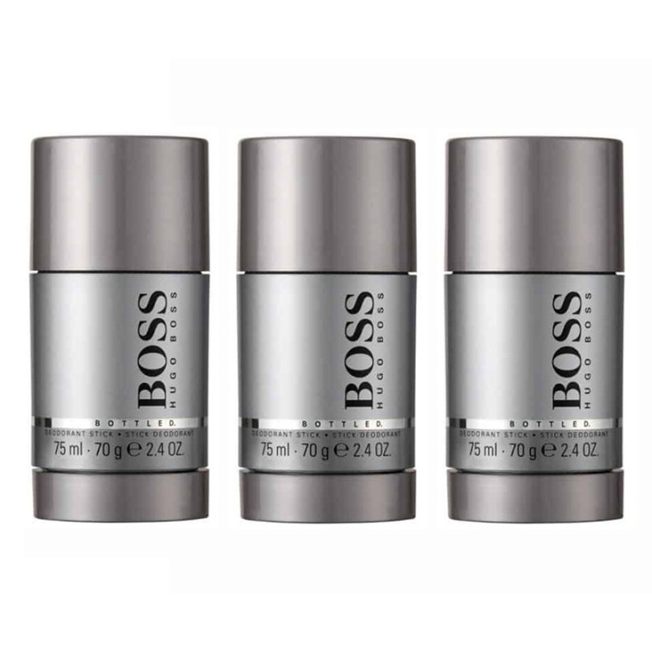 3-pack Hugo Boss Bottled Deostick 75ml in de groep BEAUTY & HEALTH / Geuren & Parfum / Deodorant / Deodorant voor vrouwen bij TP E-commerce Nordic AB (C00267)