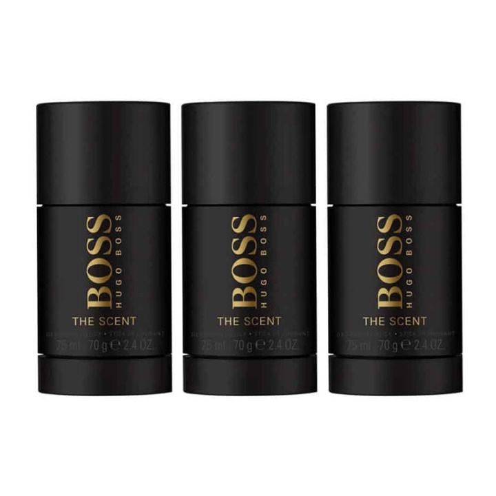 3-pack Hugo Boss The Scent Deostick 75ml in de groep BEAUTY & HEALTH / Geuren & Parfum / Deodorant / Deodorant voor vrouwen bij TP E-commerce Nordic AB (C00269)