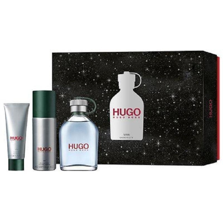 Giftset Hugo Boss Hugo Man Edt 125ml + Deospray 150ml + Shower Gel 50 ml in de groep BEAUTY & HEALTH / Cadeausets / Cadeausets voor hem bij TP E-commerce Nordic AB (C00469)