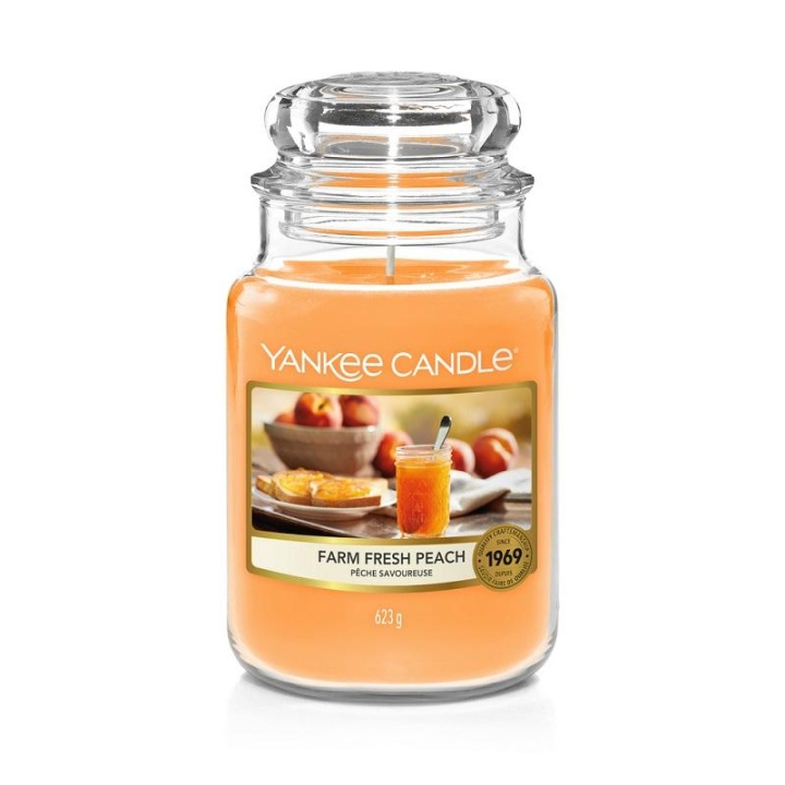 Yankee Candle Classic Large Farm Fresh Peach 623g in de groep BEAUTY & HEALTH / Geuren & Parfum / Overige geuren / Geurkaarsen bij TP E-commerce Nordic AB (C00645)