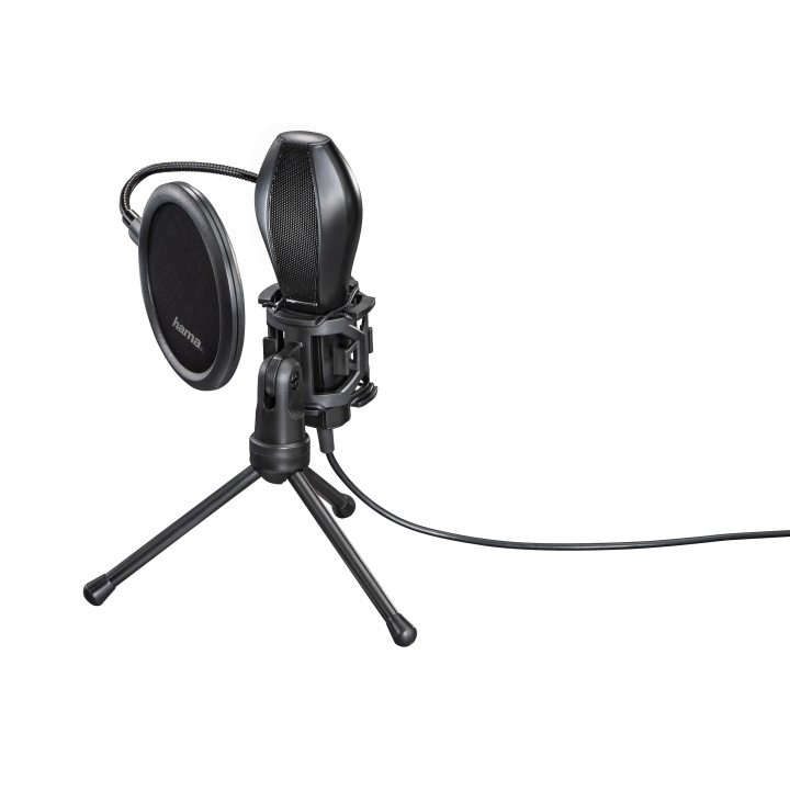 HAMA Microphone MIC-USB Stream USB Svart in de groep COMPUTERS & RANDAPPARATUUR / Computeraccessoires / Microfoons bij TP E-commerce Nordic AB (C01431)