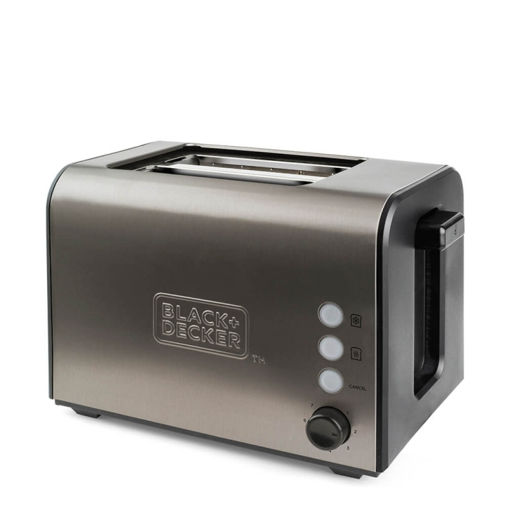 BLACK+DECKER Toaster 2-Slice Brushed in de groep HUISHOUDEN & TUIN / Huishoudelijke apparaten / Broodroosters & Broodgrills / Broodroosters bij TP E-commerce Nordic AB (C01502)