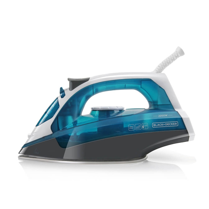 BLACK+DECKER Iron Steam Iron Blå in de groep HUISHOUDEN & TUIN / Kledingverzorging / Strijkijzers bij TP E-commerce Nordic AB (C01516)