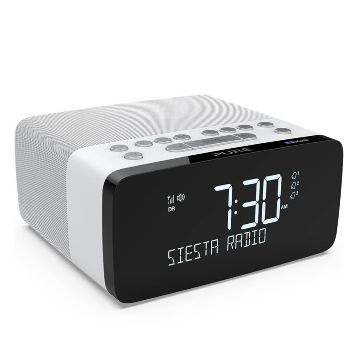 Pure FM/DAB/DAB+/BT/Qi Siesta Charge Klokradio Polar in de groep HOME ELECTRONICS / Audio & Beeld / Thuisbioscoop, Hifi en Draagbaar / Radio & Wekkers / Wekkerradio bij TP E-commerce Nordic AB (C01538)