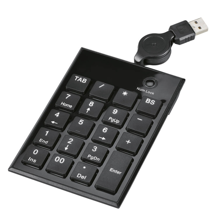 HAMA Keypad Numeric SK140 Black in de groep COMPUTERS & RANDAPPARATUUR / Muizen en toetsenborden / Toetsenborden / Met kabel bij TP E-commerce Nordic AB (C01571)