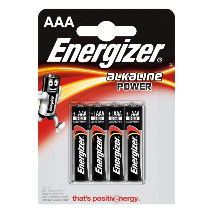 ENERGIZER Battery AAA/LR03 Alkaline Power 4-p. in de groep HOME ELECTRONICS / Batterijen & Opladers / Batterijen / AAA bij TP E-commerce Nordic AB (C01577)